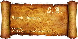 Sterk Margit névjegykártya